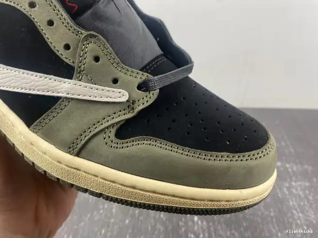 LOW X DM7866-002 JORDAN OG TRAVIS 'BLACK SCOTT OLIVE' SP 1 AIR 0506